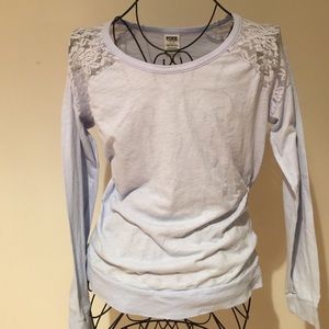 Pink Lace Long Sleeve Shirt