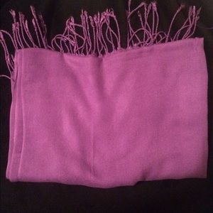 Orchid purple fringe scarf