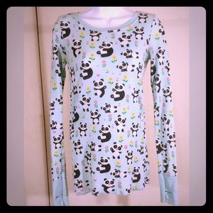 Thermal Panda print Long Sleeves with Thumbholes