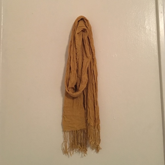 Mustard Yellow Knit Scarf