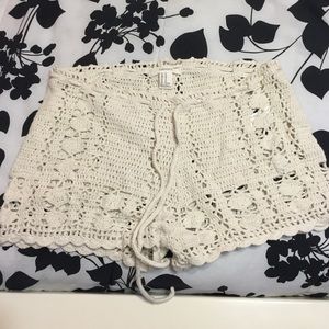 Crochet beach shorts