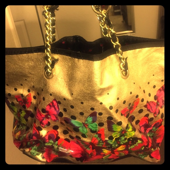 Gold/Multi-color Betsey Johnson Bag - Picture 1 of 2