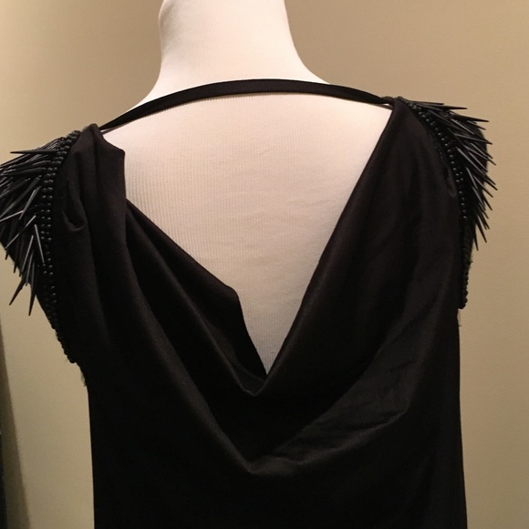 Black embellished shoulder Guess top - Picture 3 of 3