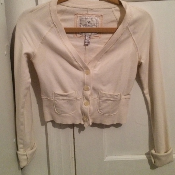 Cream American Eagle Cardigan - Picture 1 of 1