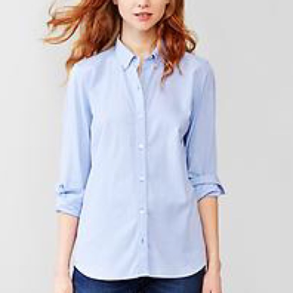 Gap cotton shrunken boyfriend button down, NWT