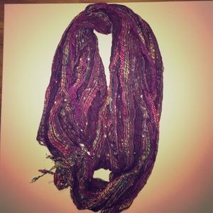 Pretty Purple Knit Scarf