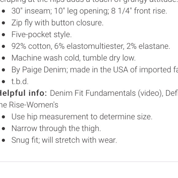 Paige Denim Verdugo Ultra Skinny Jeans new - Picture 2 of 2