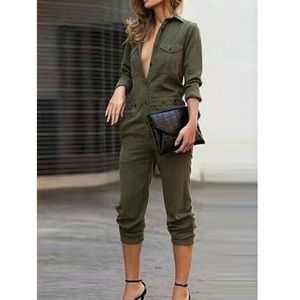 Green jumpsuit