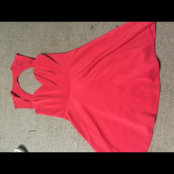Red Skater Dress w/hole in the back. - Picture 1 of 4