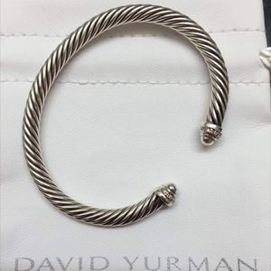 David Yurman 5mm Bracelet with pave diamonds