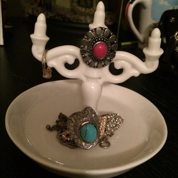 Candle stick jewelry holder