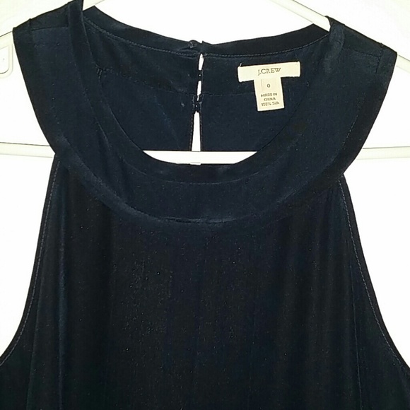J. CREW navy blue silk tank top 0 - Picture 2 of 4