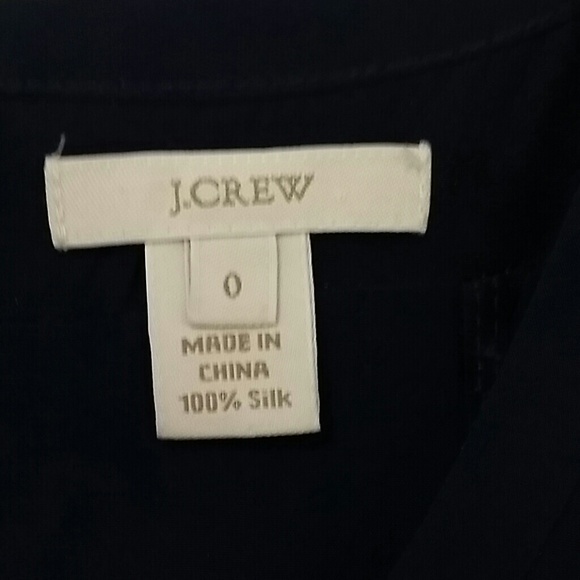 J. CREW navy blue silk tank top 0 - Picture 3 of 4