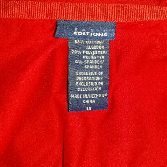 Like New! Fierce Red Long Sleeve Button Down sz 1x - Picture 3 of 3