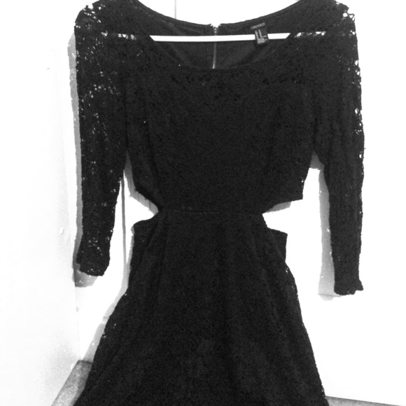 Short Black Dress With Side Cut Outs