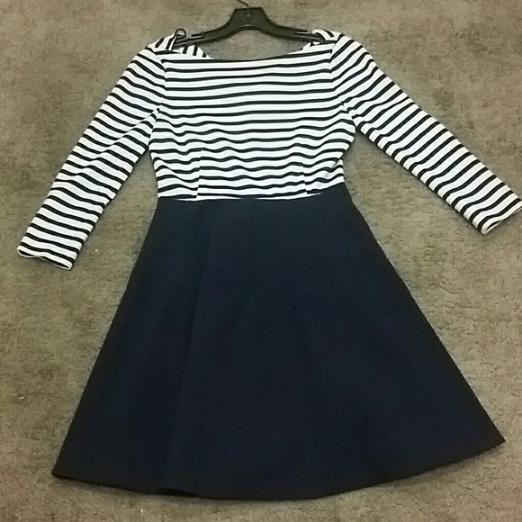 Kate spade navy striped dress