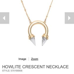 White House Black Market Howlite Crescent Necklace