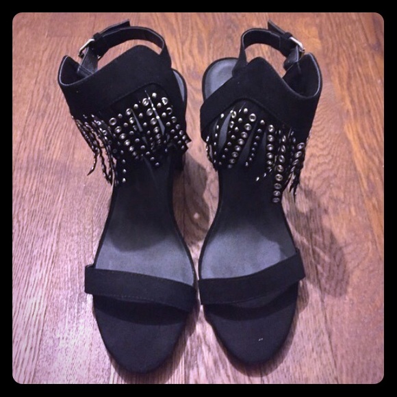 Black Fringe heels