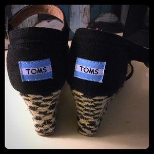 Black Toms wedges