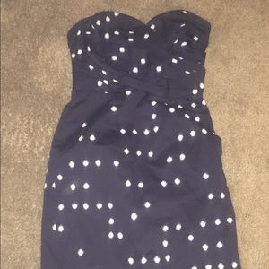 Sweetheart neck polka dot h&m dress