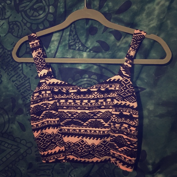 tribal print crop top