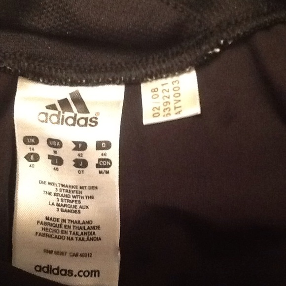 Adidas Black and White Stripe Tank w/cutout - Picture 4 of 4