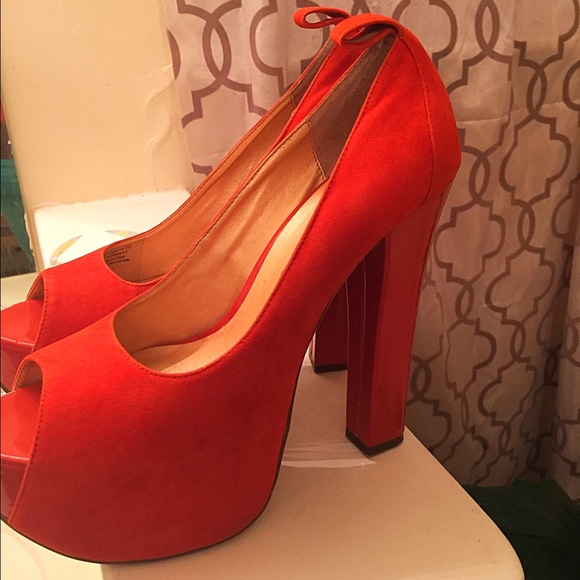 Orange Platform Shoes