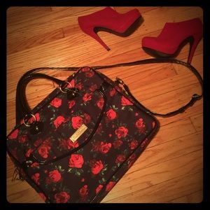 Betsy Johnson vintage floral large purse/ tote