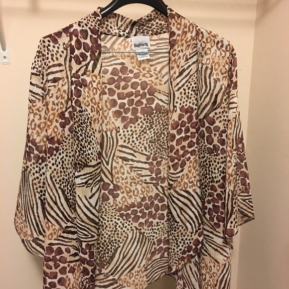 Sheer animal print tunic