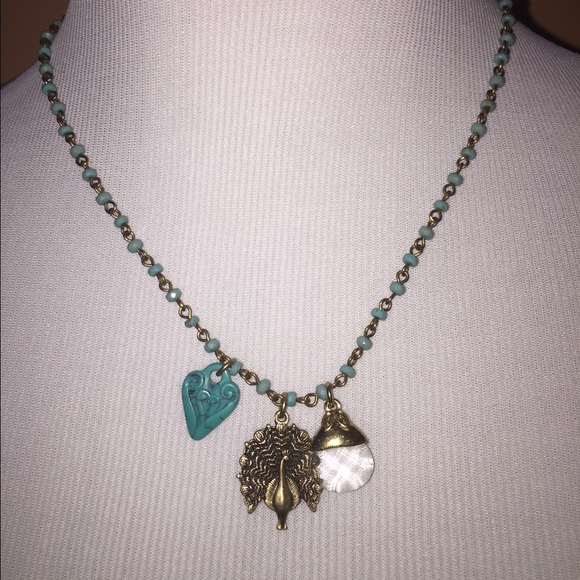 Lucky brand peacock necklace