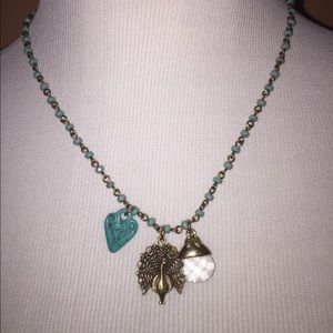 Lucky brand peacock necklace