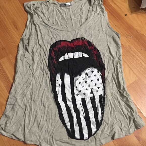 American flag tank top