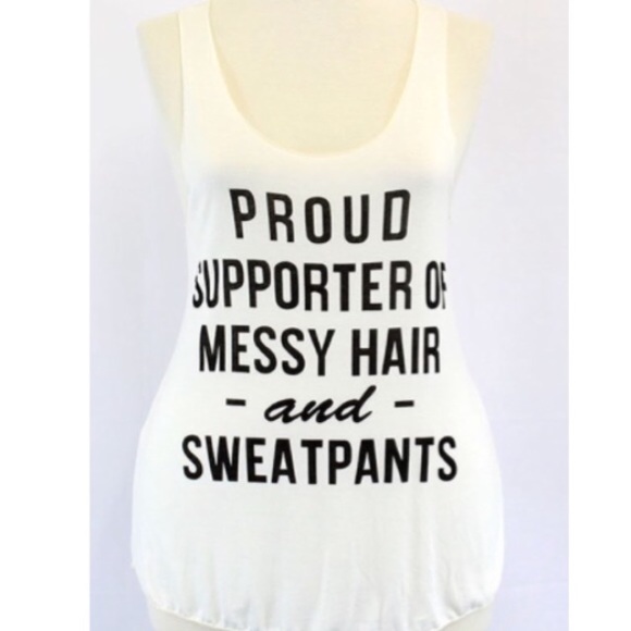 LAST ONE! (plus) Messy hair and sweats tank - Picture 3 of 3