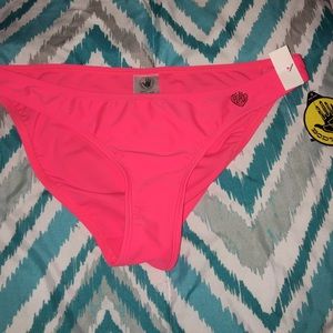 Coral bathing suit bottom
