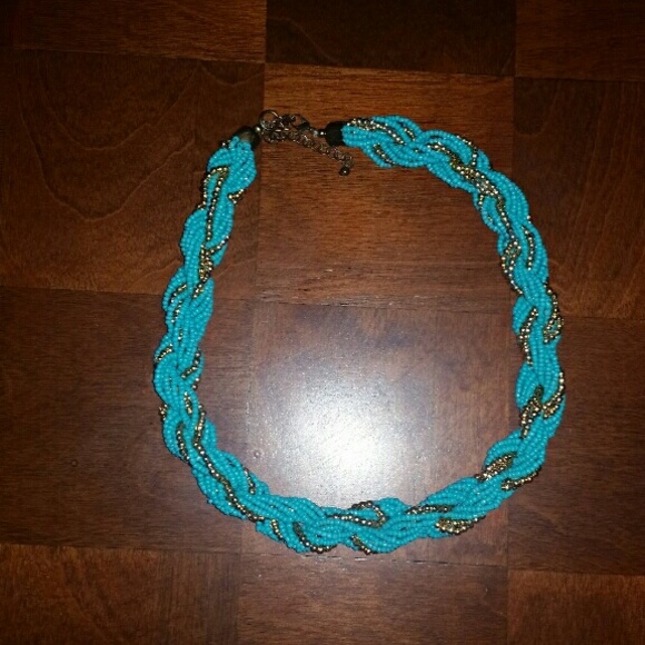 Turquoise and Gold Necklace - Picture 1 of 1