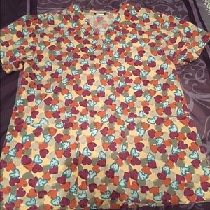 Heart scrub top