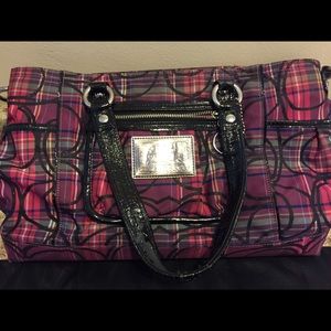 Coach tartan plaid signature handbag