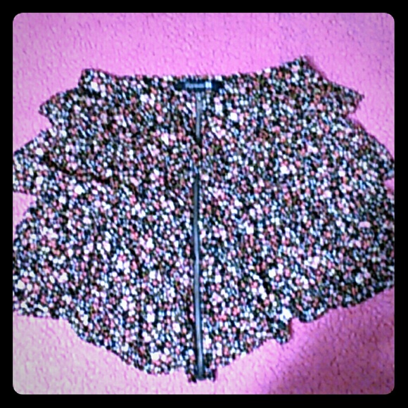 Floral Ruffle Mini Skirt