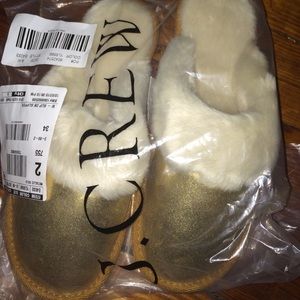 Metallic Gold J. Crew Slippers