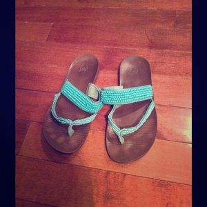 Turquoise sandals