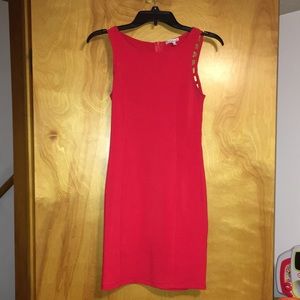 Red Charlotte Russe Cut Out Bodycon Dress