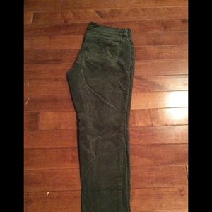 Corduroy olive pants