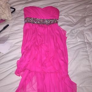Fuschia sequined homecoming dress