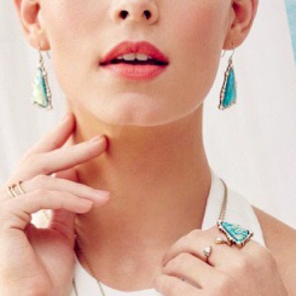 • SALE • Classic Triangle Drop Earrings • - Picture 2 of 3