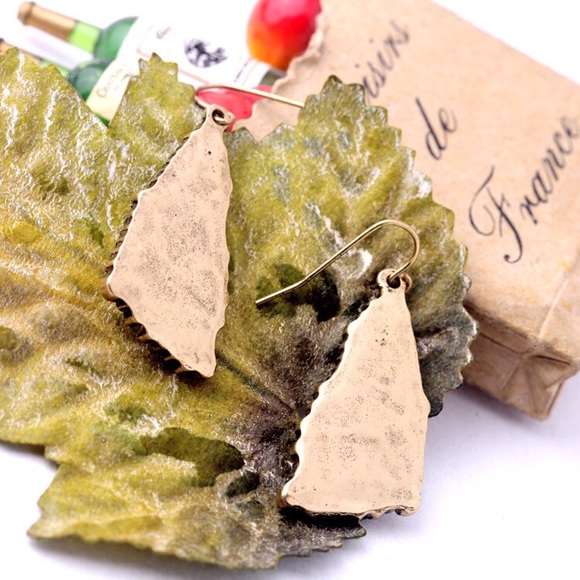 • SALE • Classic Triangle Drop Earrings • - Picture 3 of 3