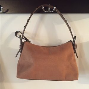 Nine West Tan Suede & Leather Hand Bag