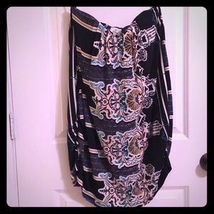 Designed Navy, Gold and Brown Dress or Blouse