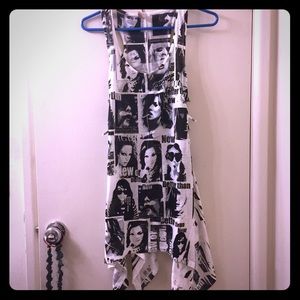 Glamour Vogue Newspaper print dress