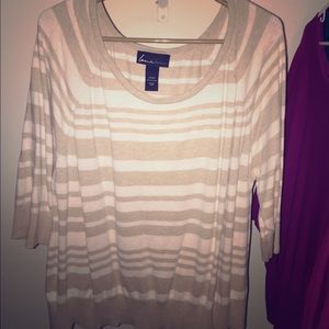 Lane Bryant striped work shirt.