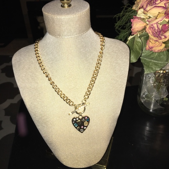 NWT Juicy Couture gemstone multi colored necklace